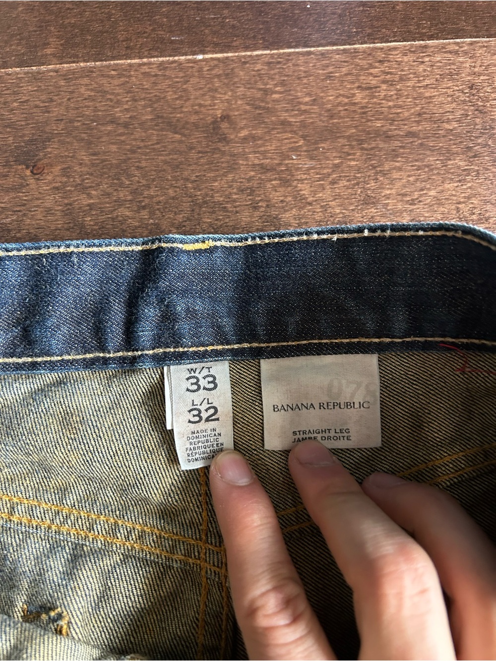 y2k Banana Republic Denim Men's Straight Leg Bootcut Style Jeans Dark Wash - Picture 5 of 7